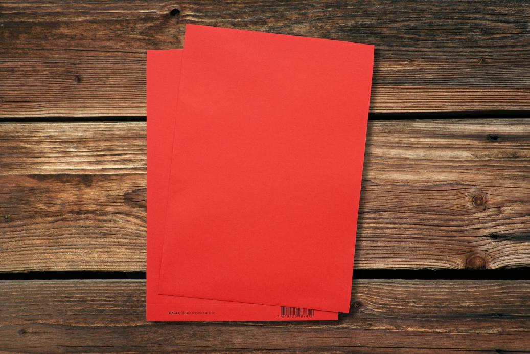 Ordnungsmappen 220x310 mm Intensivrot 120 g/qm